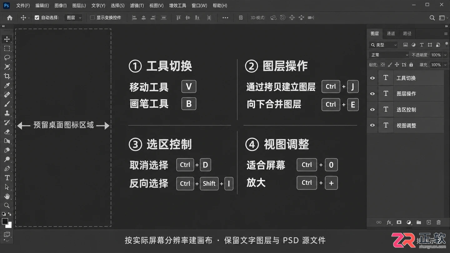 PS常用快捷键壁纸在哪找