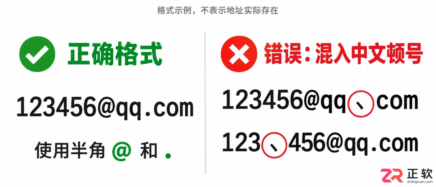 QQ邮箱地址里能不能使用顿号