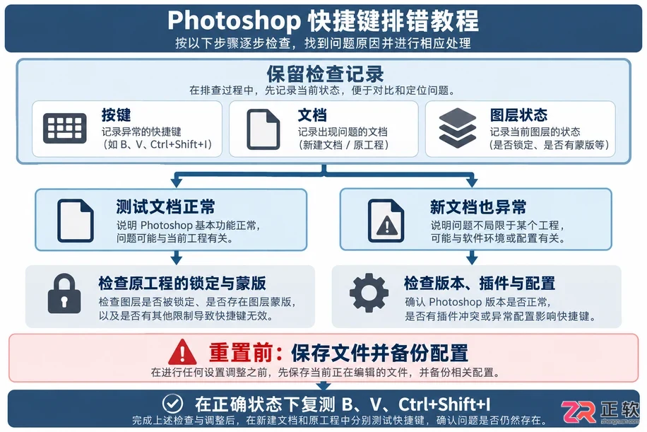 PS快捷键用不了是怎么回事