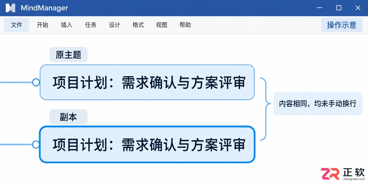 mindmanager怎么换行 两种换行方式