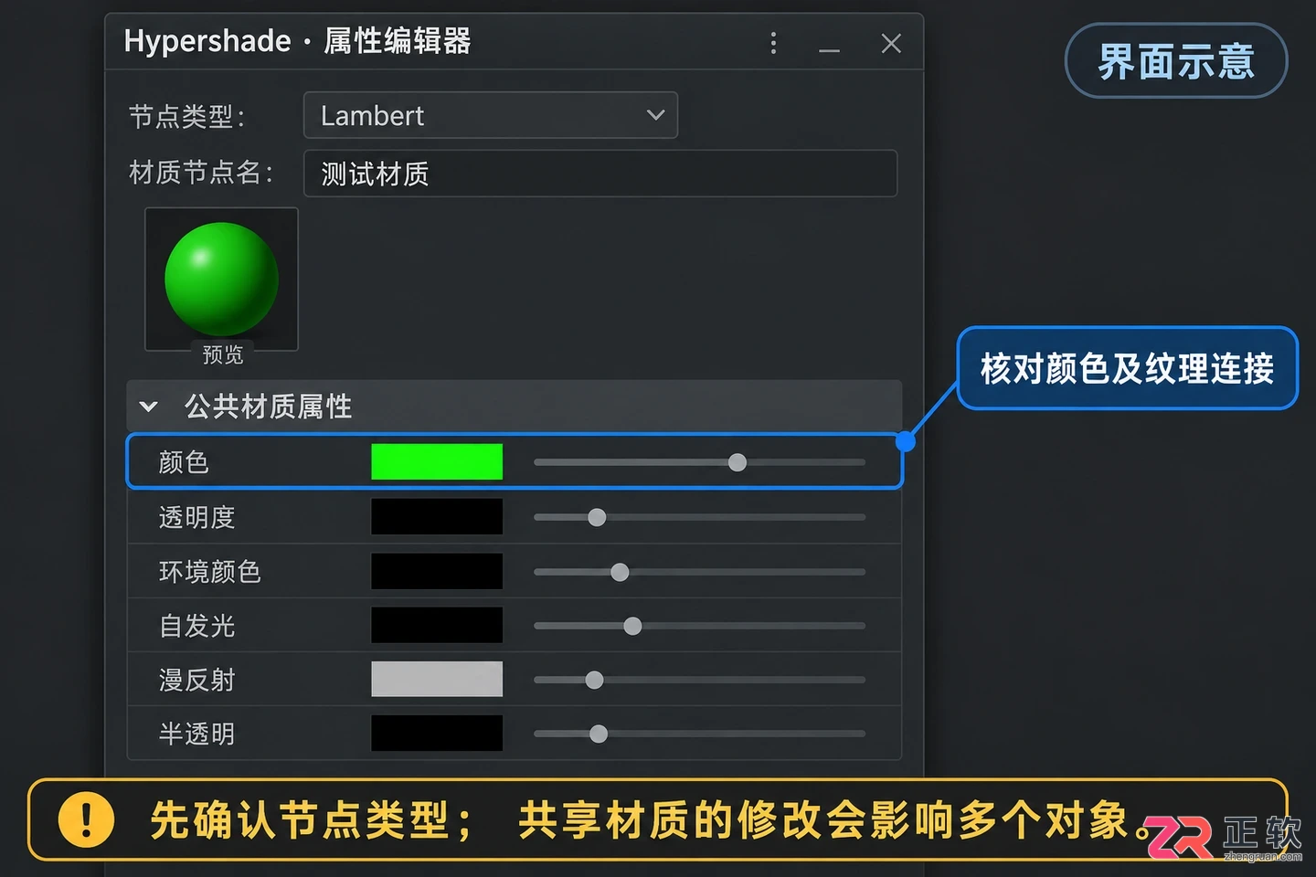 Maya默认材质球变绿怎么办