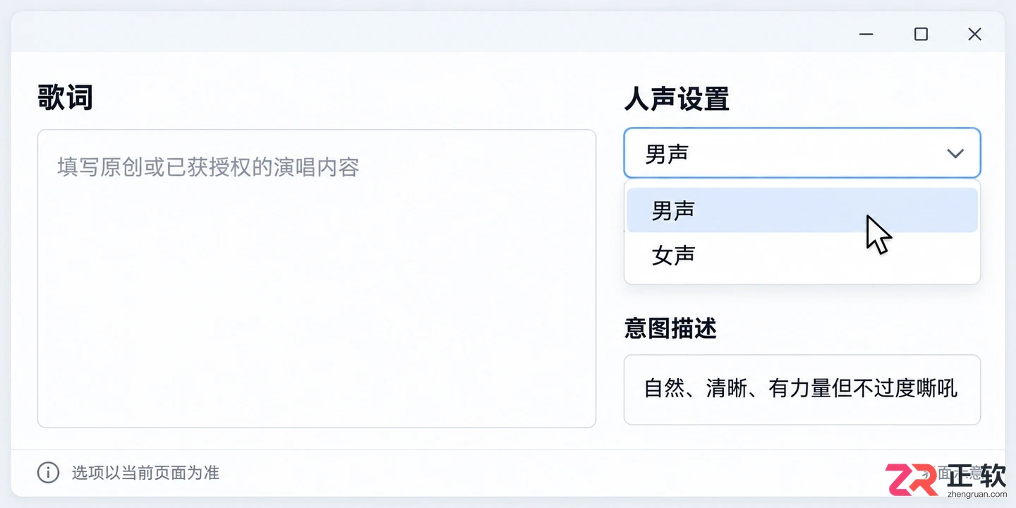 音述AI创作摇滚风格音乐怎么设置