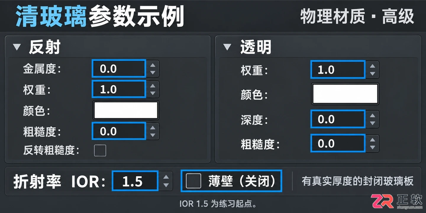 3dmax玻璃材质参数设置怎么操作