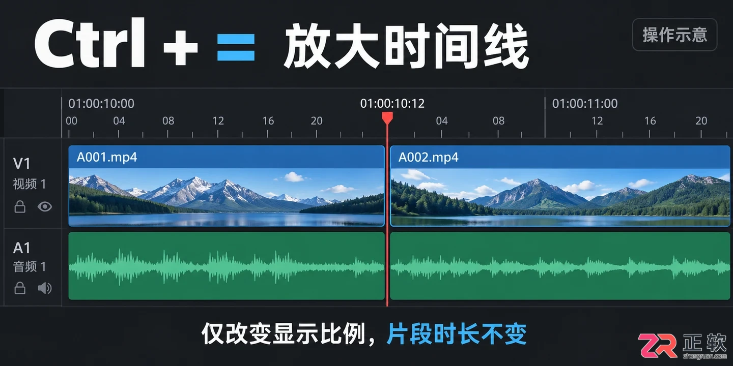 达芬奇剪辑怎么缩放 时间线缩放技巧