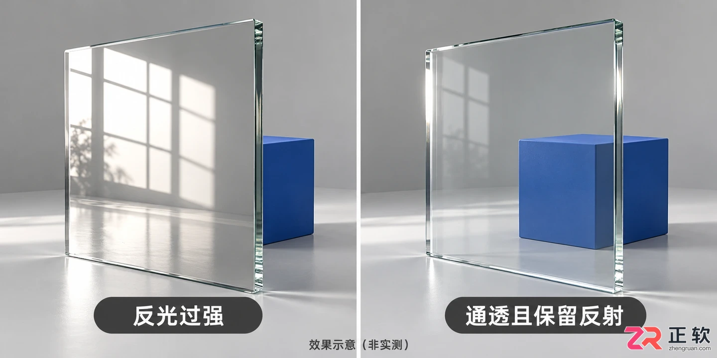 3dmax玻璃材质反光太强怎么办