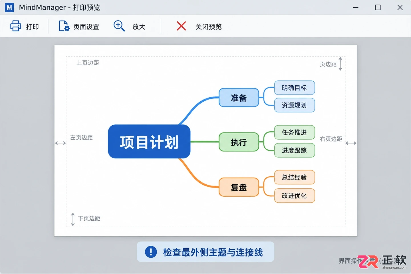 mindmanager怎么导出pdf 页面设置技巧
