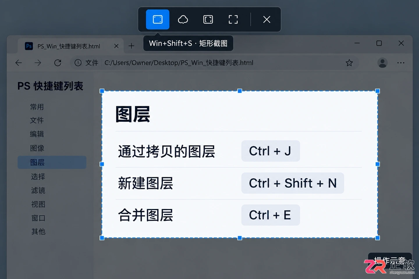 PS常用快捷键大全图片在哪找