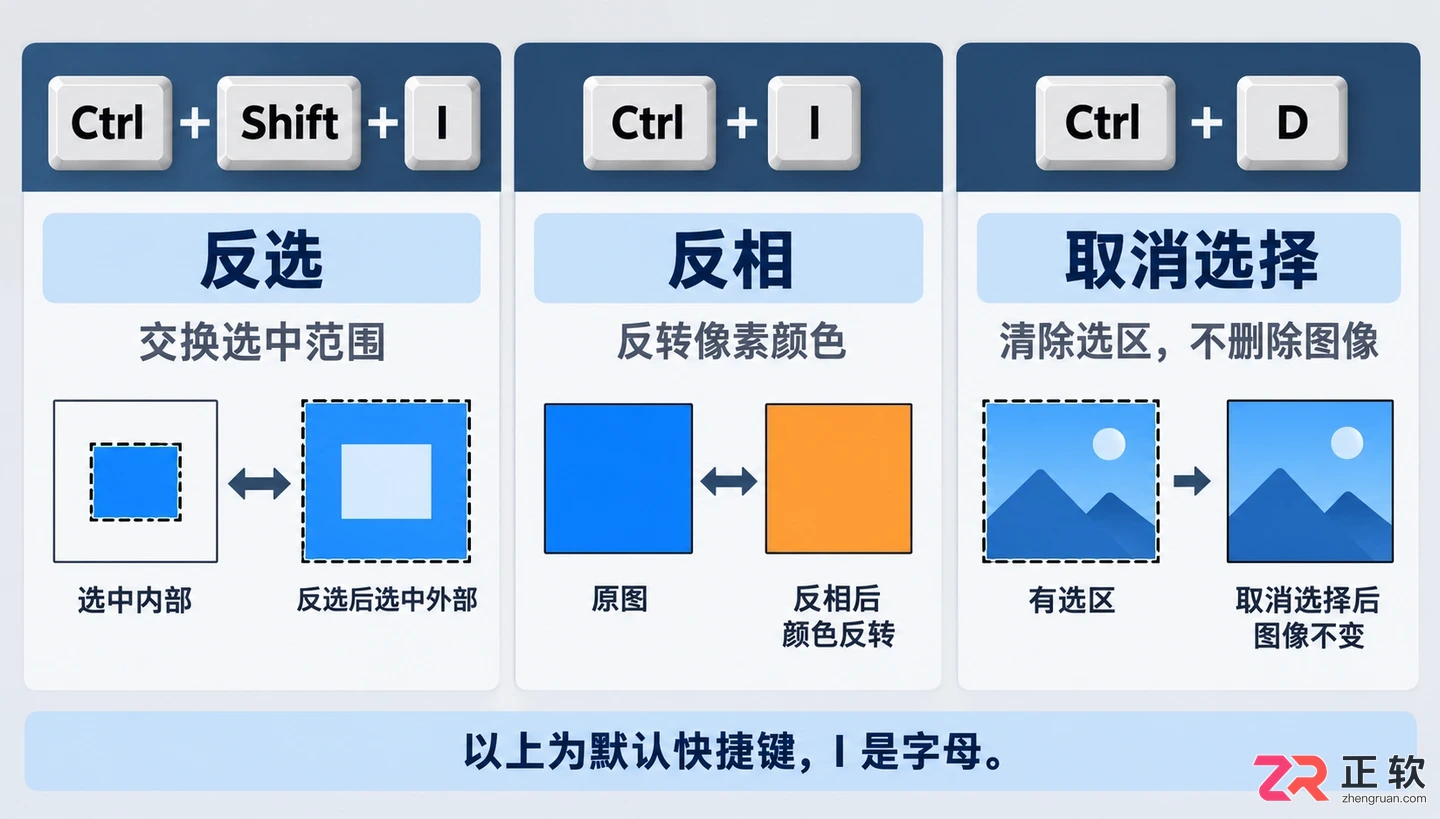 PS反选快捷键是哪个键