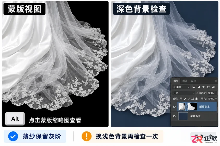 Photoshop抠半透明婚纱有什么实用技巧