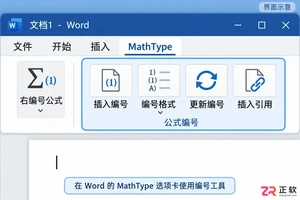 mathtype怎么给公式编号 设置公式自动编号