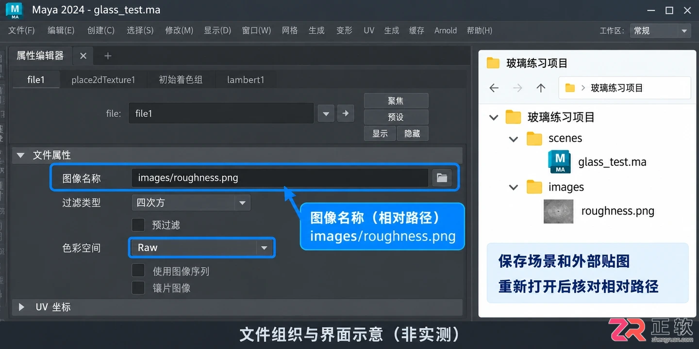 Maya玻璃材质贴图怎么加