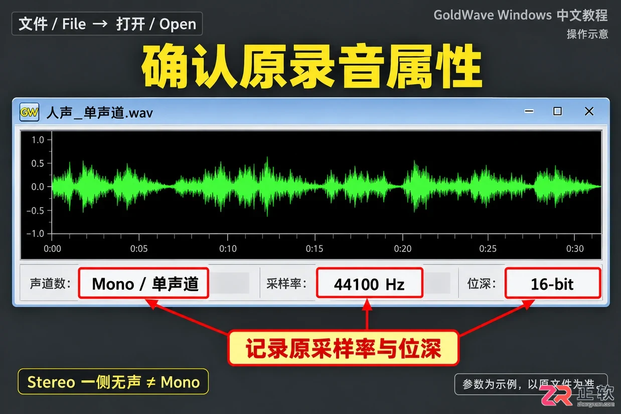 goldwave怎么把单声道变成双声道