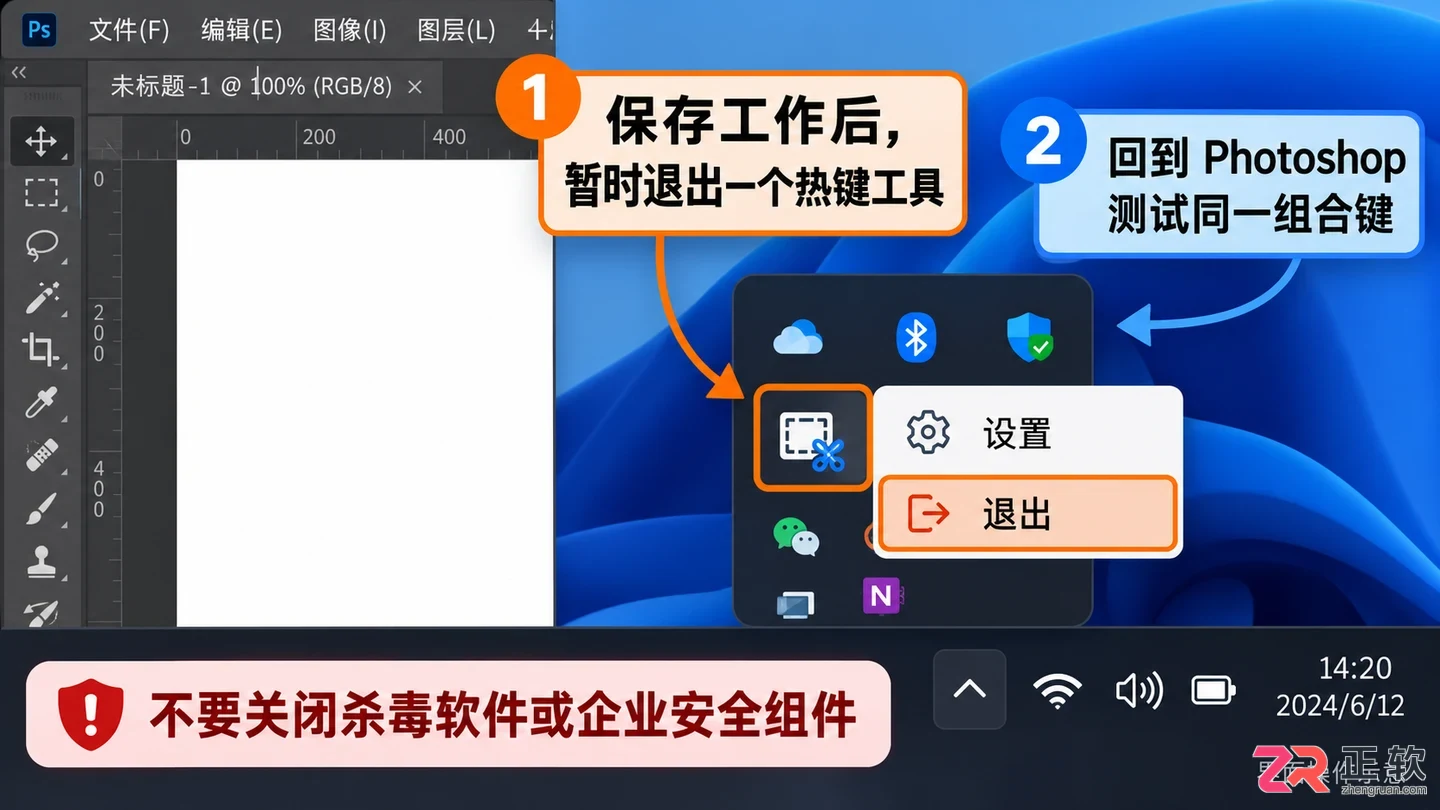 PS快捷键失效怎么办