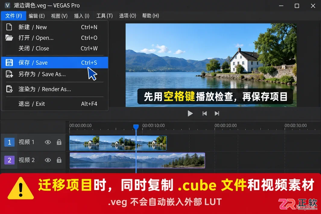 vegas怎么导入lut 调色预设加载步骤