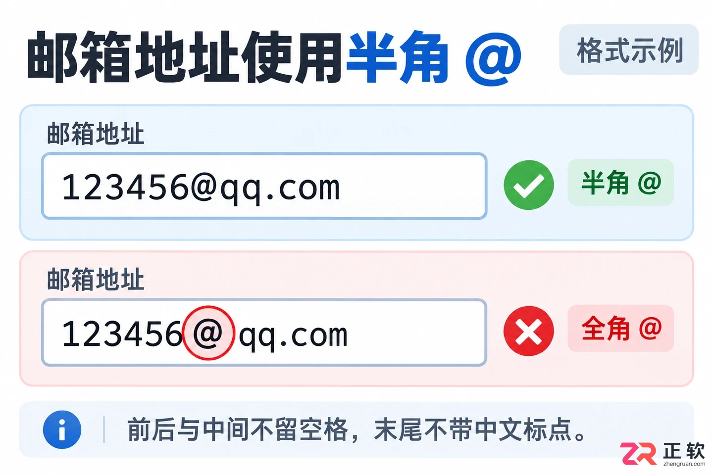 QQ邮箱地址书写时多余空格如何清理