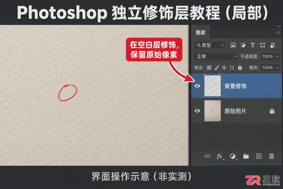 PS去水印怎么不破坏图片