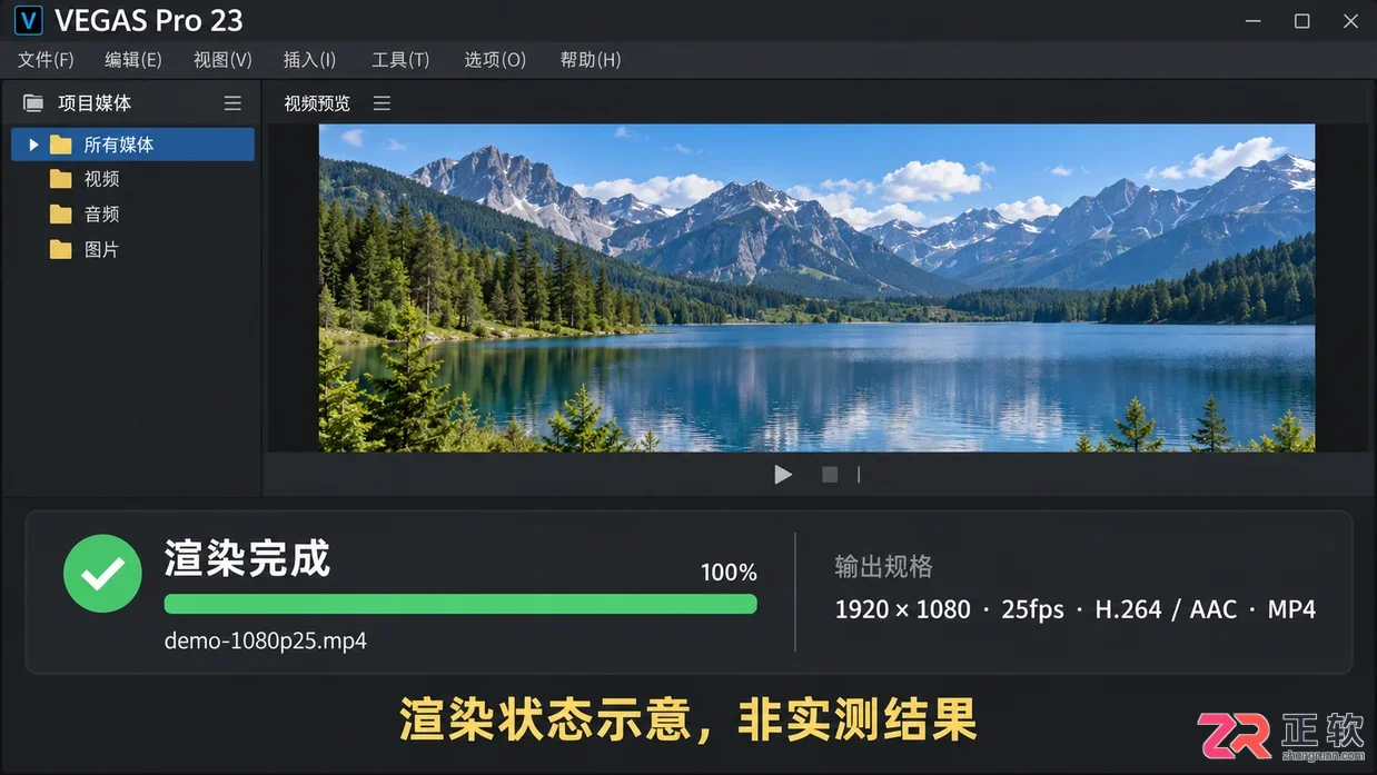 vegas怎么导出视频 渲染参数设置