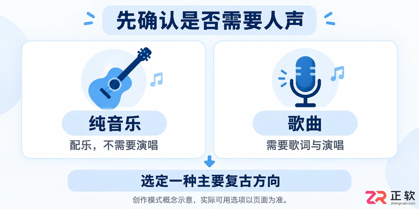 音述AI怎么创作怀旧复古风格音乐