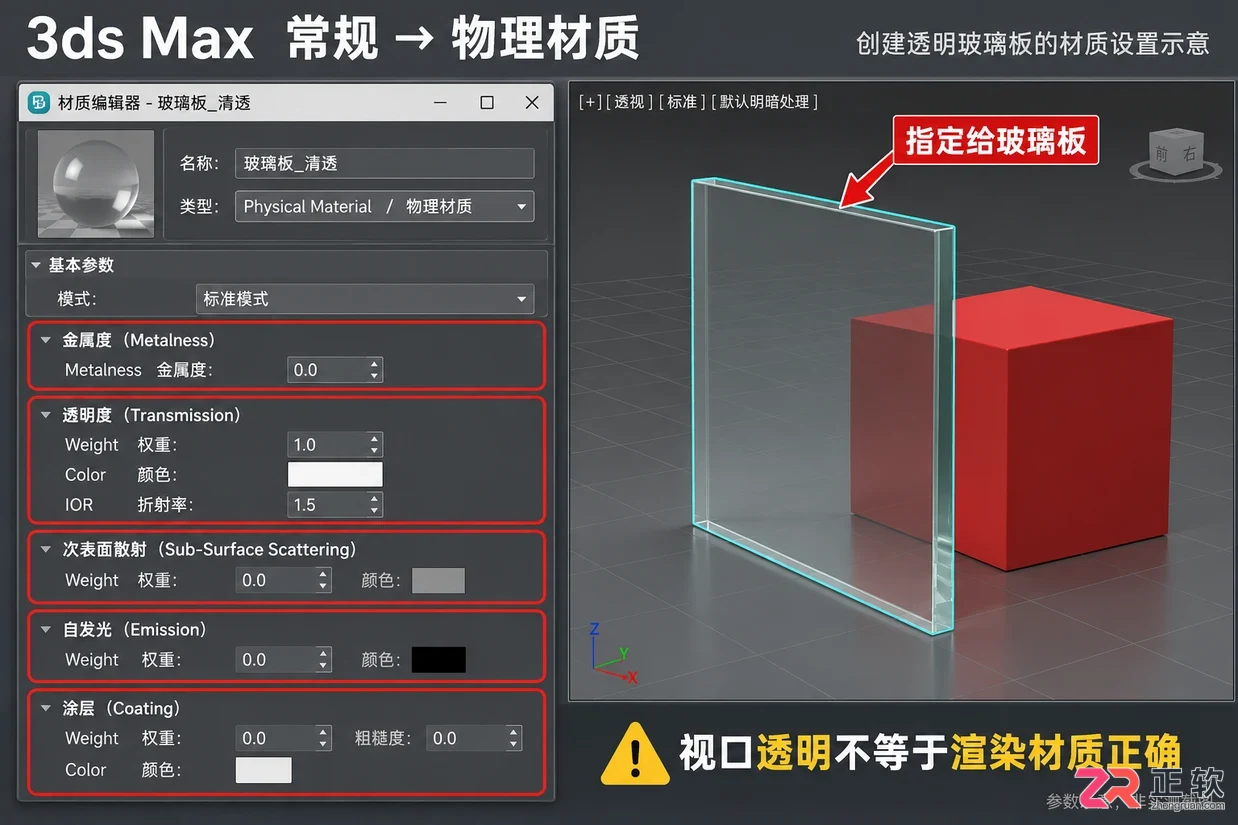 3dmax玻璃材质参数优化怎么操作