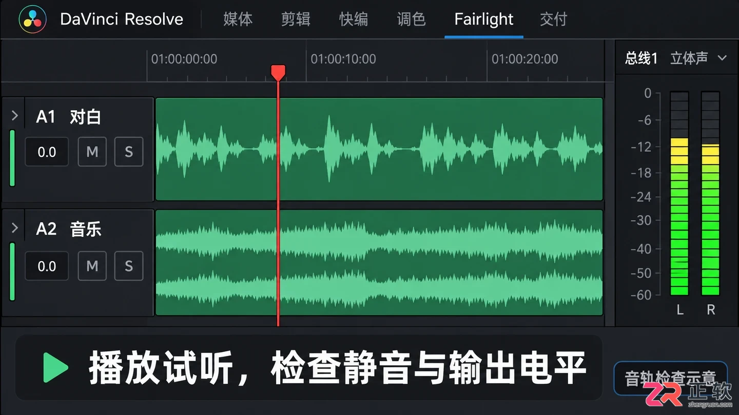 达芬奇剪辑只导出mp3 音频导出设置