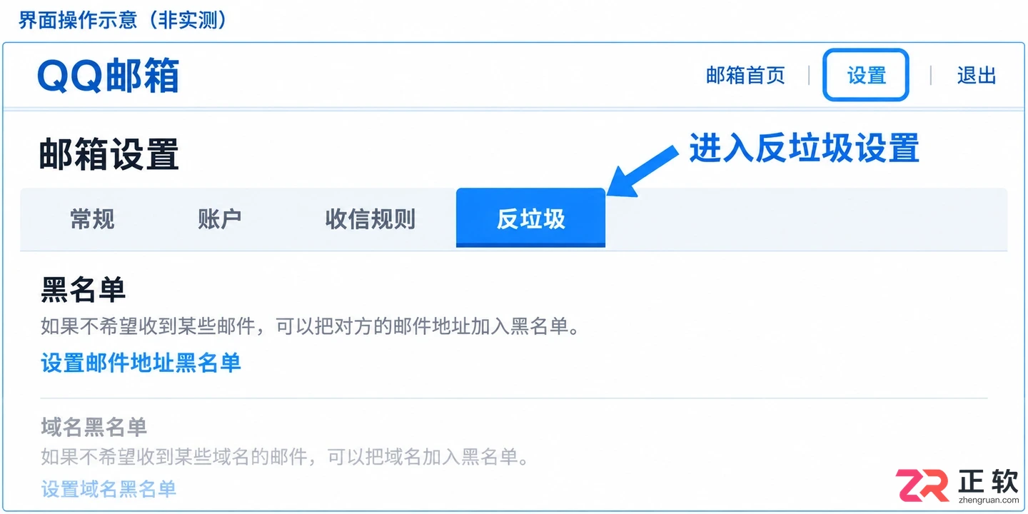 QQ邮箱如何设置黑名单拦截发件人