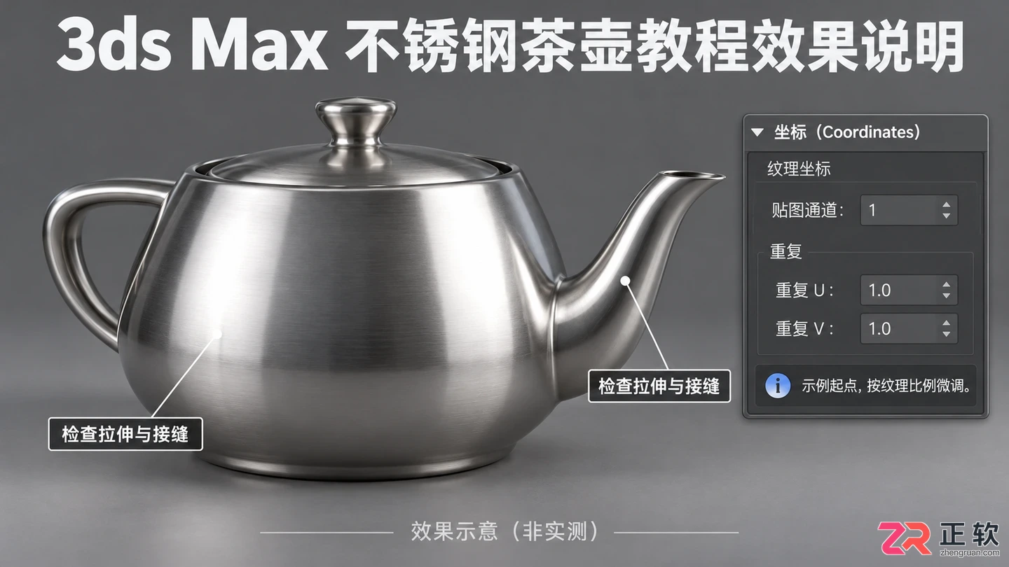 3dmax茶壶不锈钢材质贴图怎么操作