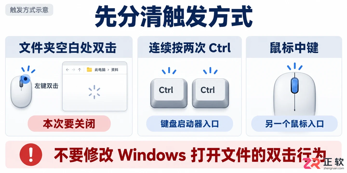 listary怎么关闭鼠标双击 禁用双击触发功能