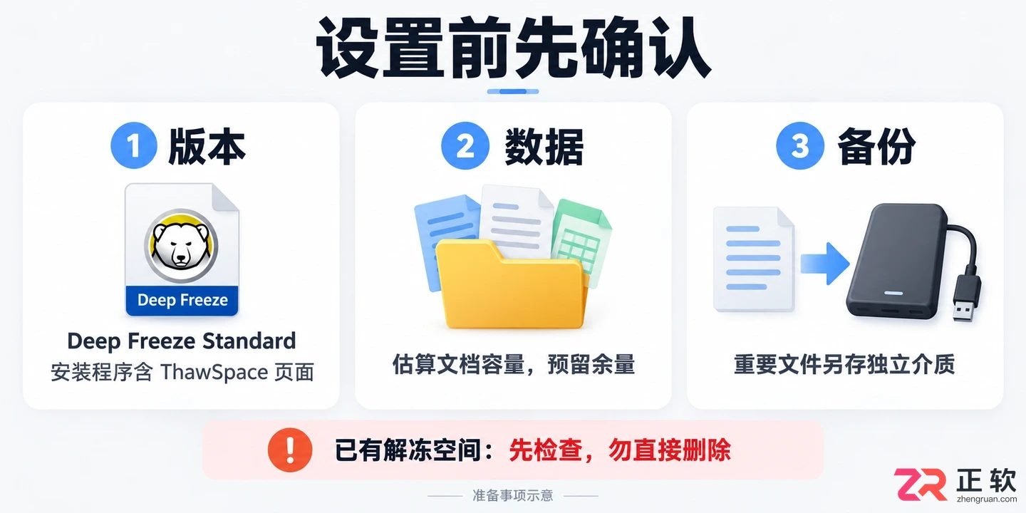 冰点还原怎么设置可用解冻空间