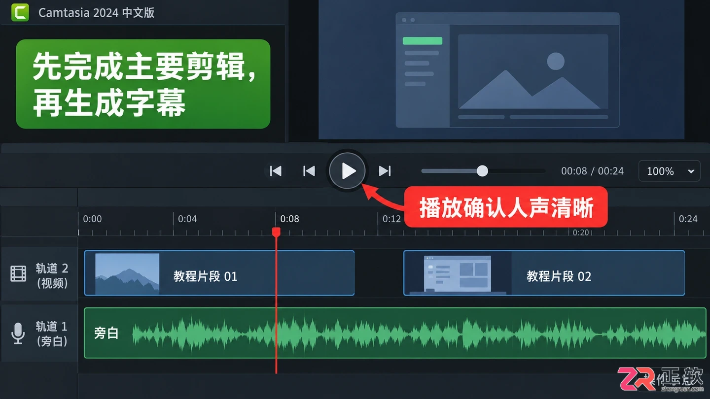 camtasia怎么加字幕 自动字幕添加步骤