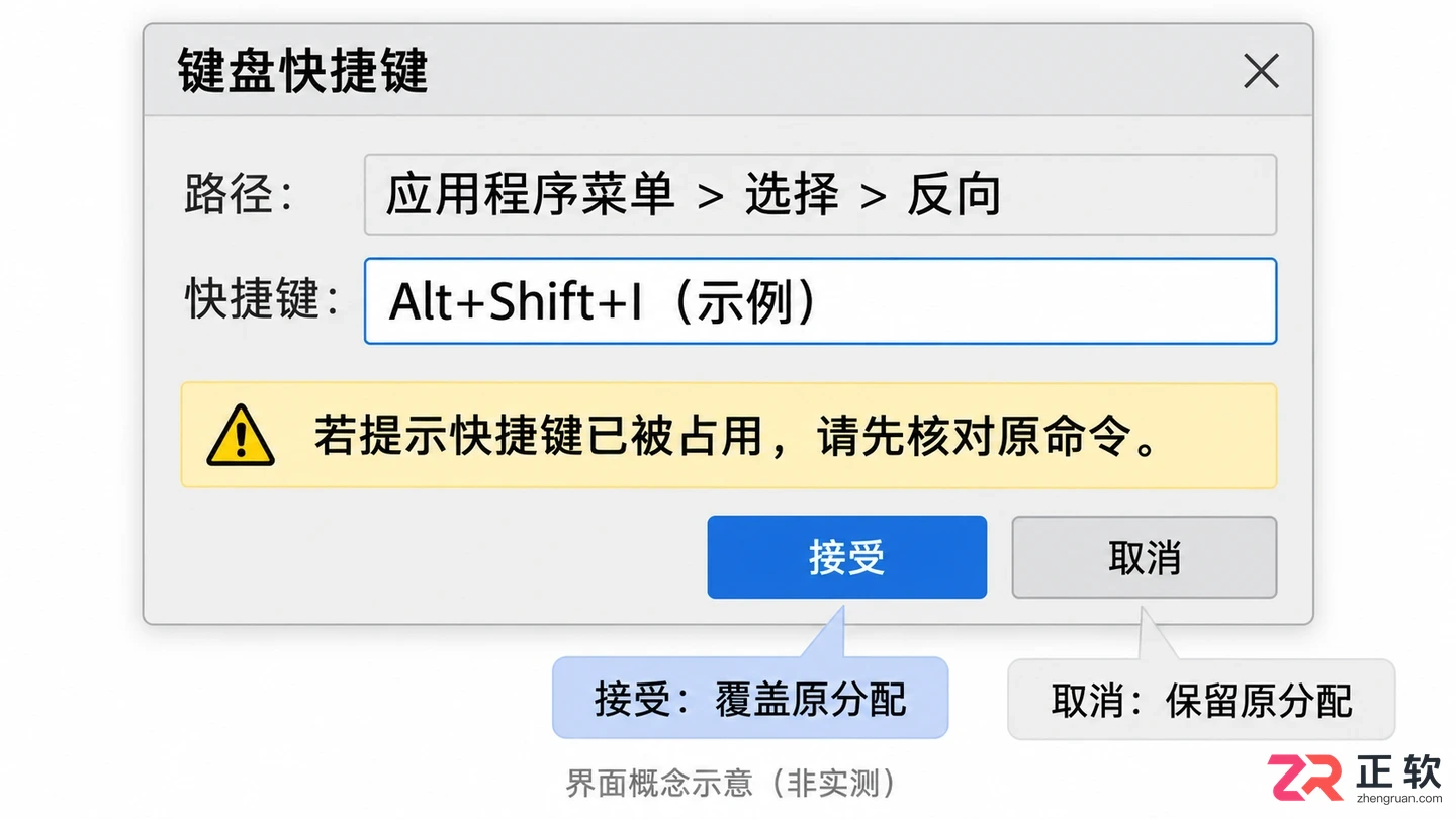 PS反选快捷键怎么设置