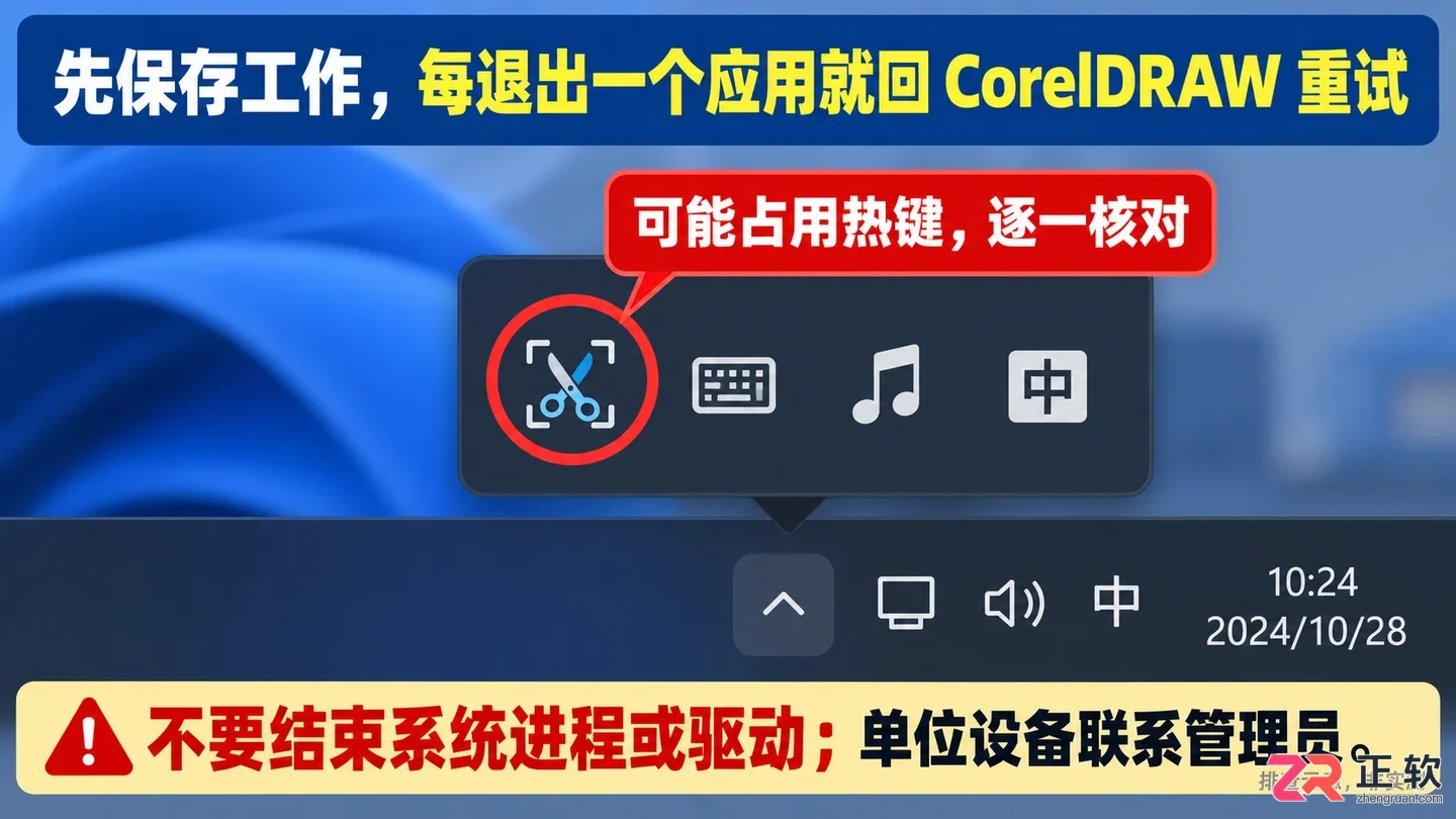 coreldraw快捷键失灵 原因排查和恢复办法