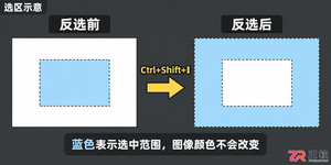 PS反选快捷键为什么用不了