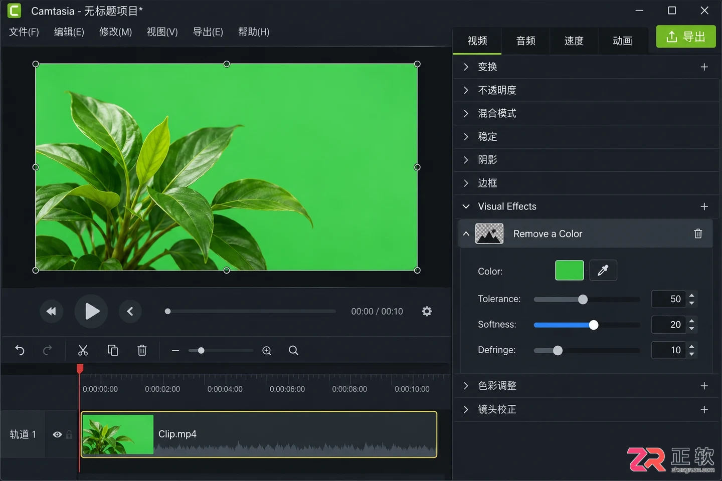 camtasia怎么抠人像 绿幕背景去除技巧