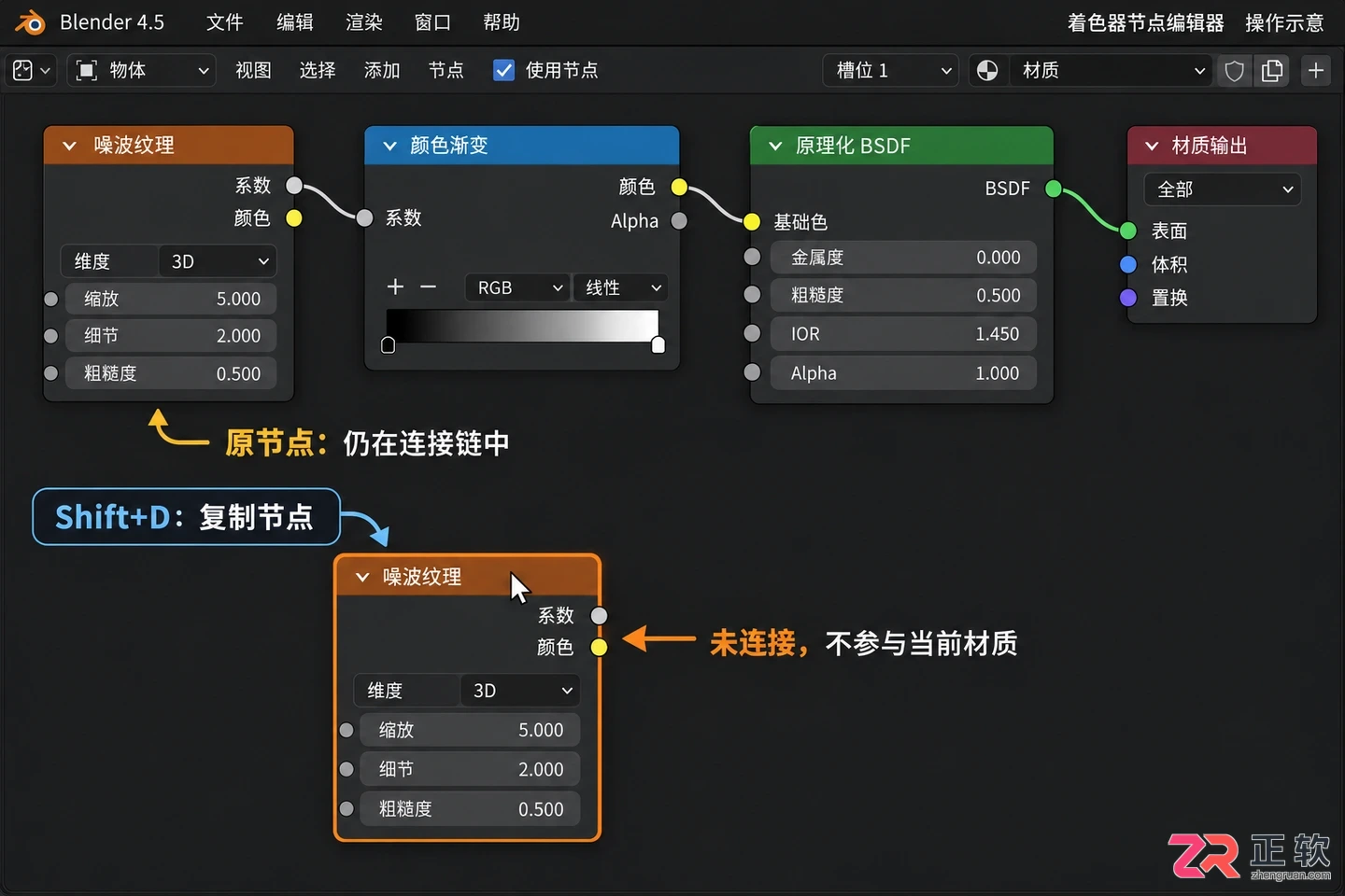 blender节点快捷键怎么用节点编辑器操作教程