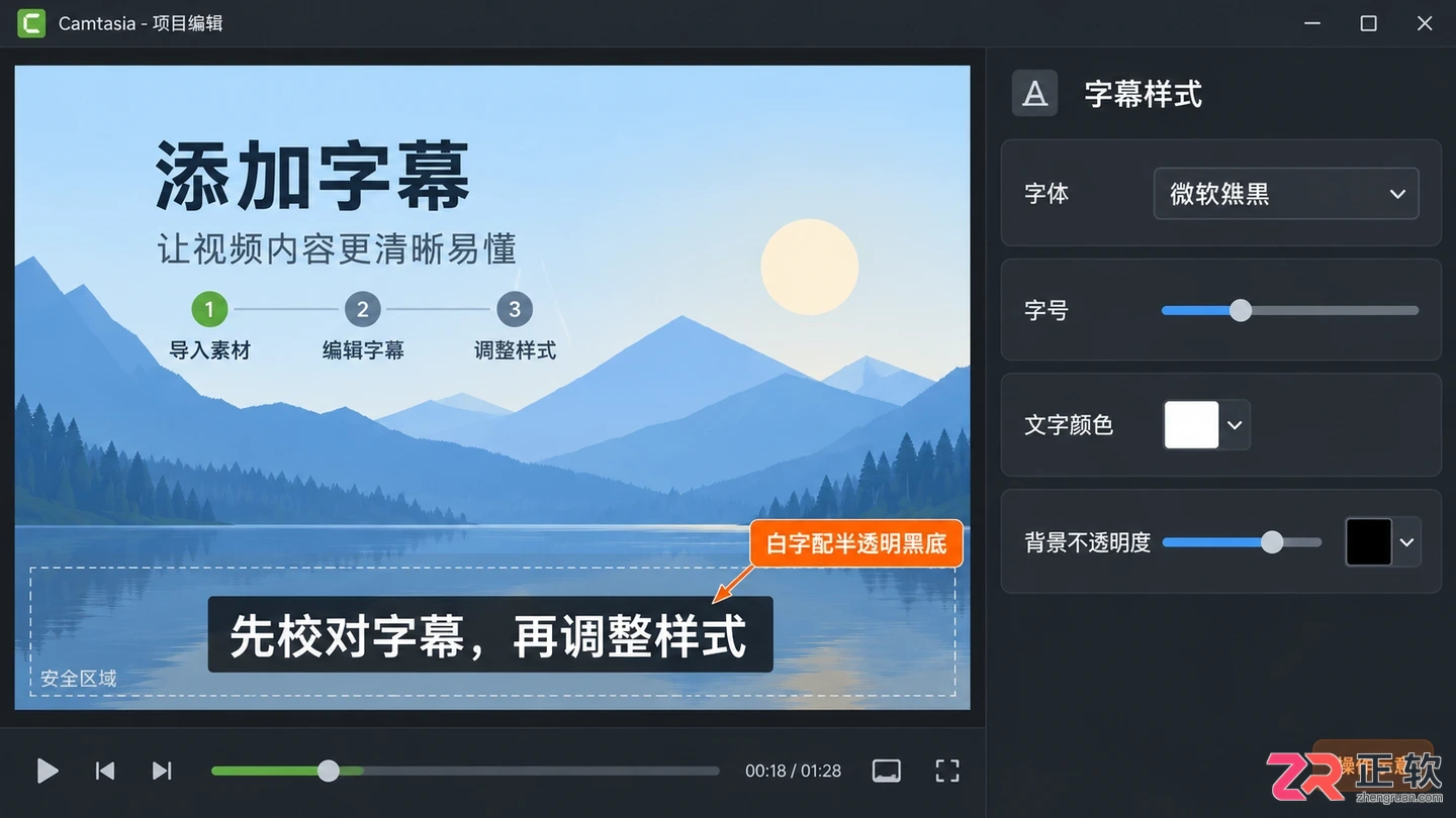 camtasia怎么加字幕 自动字幕添加步骤