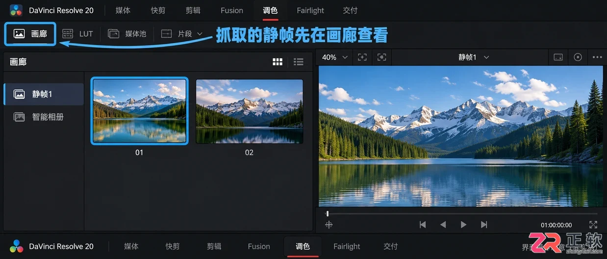 达芬奇调色截取的静帧在哪看 查找路径
