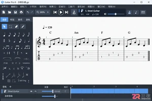 guitar pro怎么把和弦图放在谱子上方
