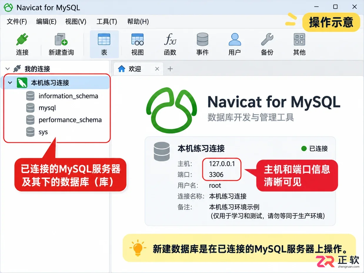 navicat怎么建立数据库 新建库操作步骤