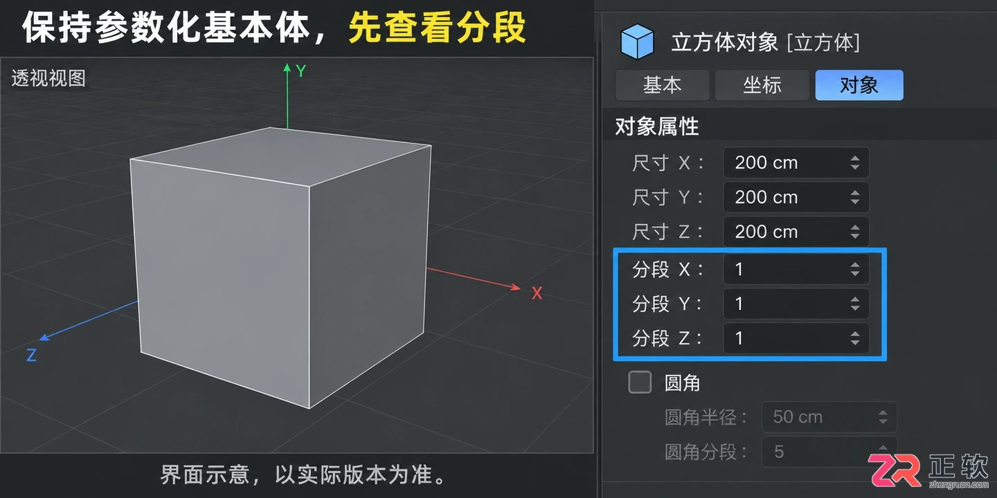 c4d怎么增加分段 模型细分操作步骤