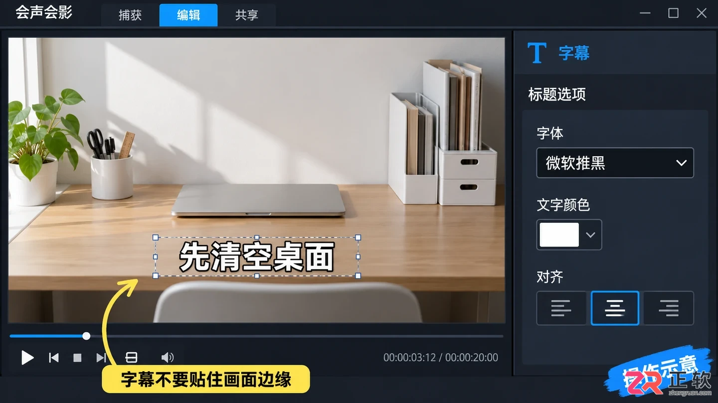 会声会影怎么加字幕 字幕轨编辑步骤