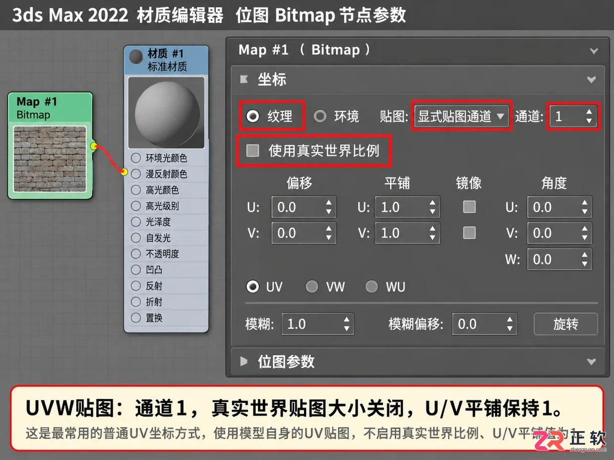 3DMax材质贴图怎么平铺