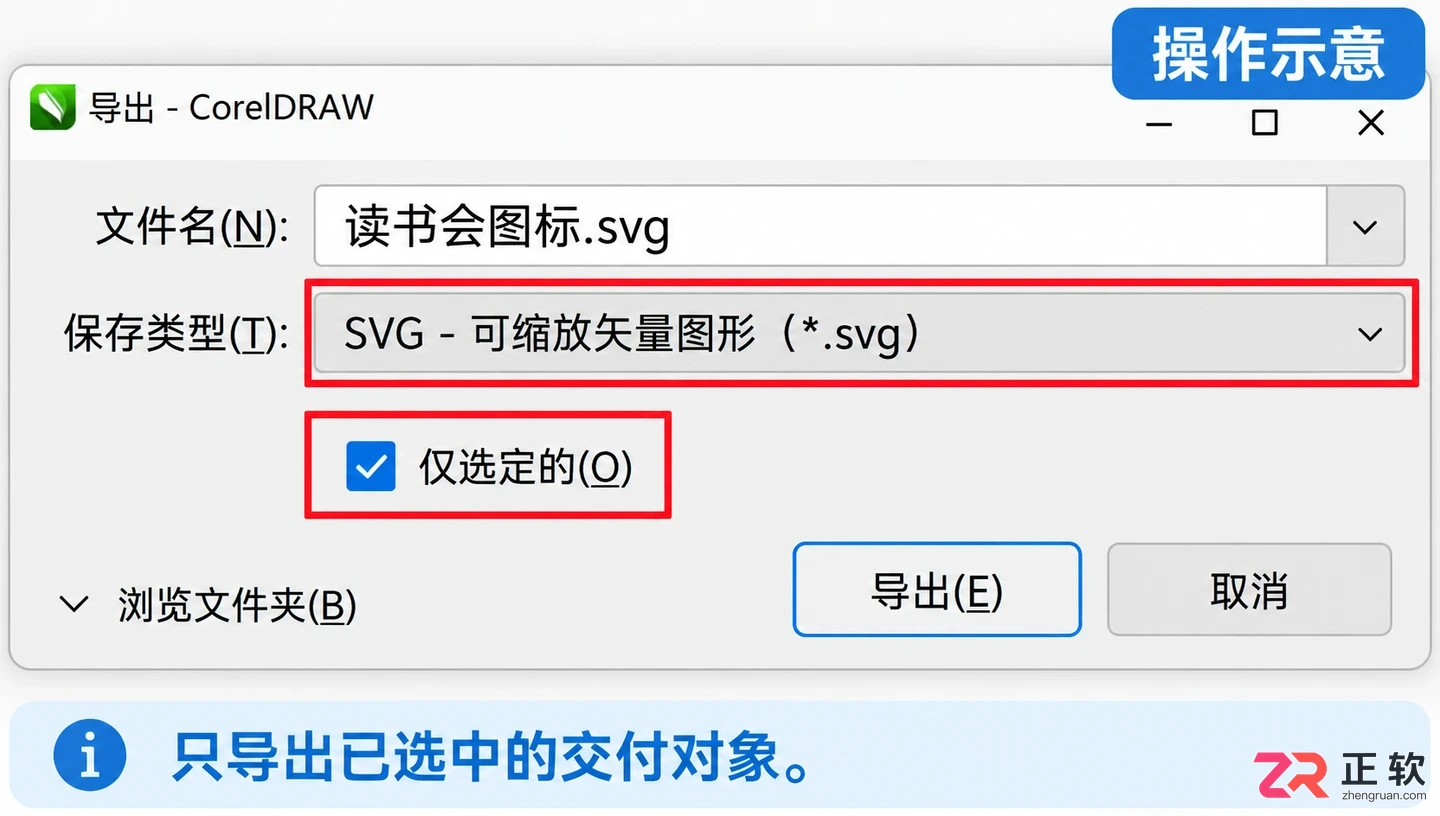 CorelDRAW导出SVG教程：保留矢量图形与文字效果的完整步骤