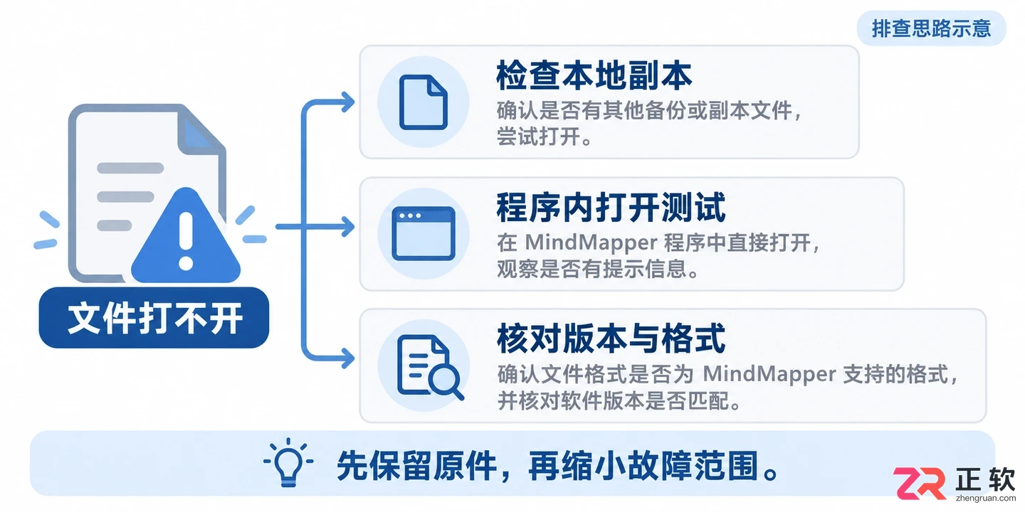 MindMapper无法打开文件的排查与修复步骤