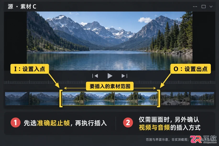 达芬奇剪辑怎么插入片段 避免覆盖素材
