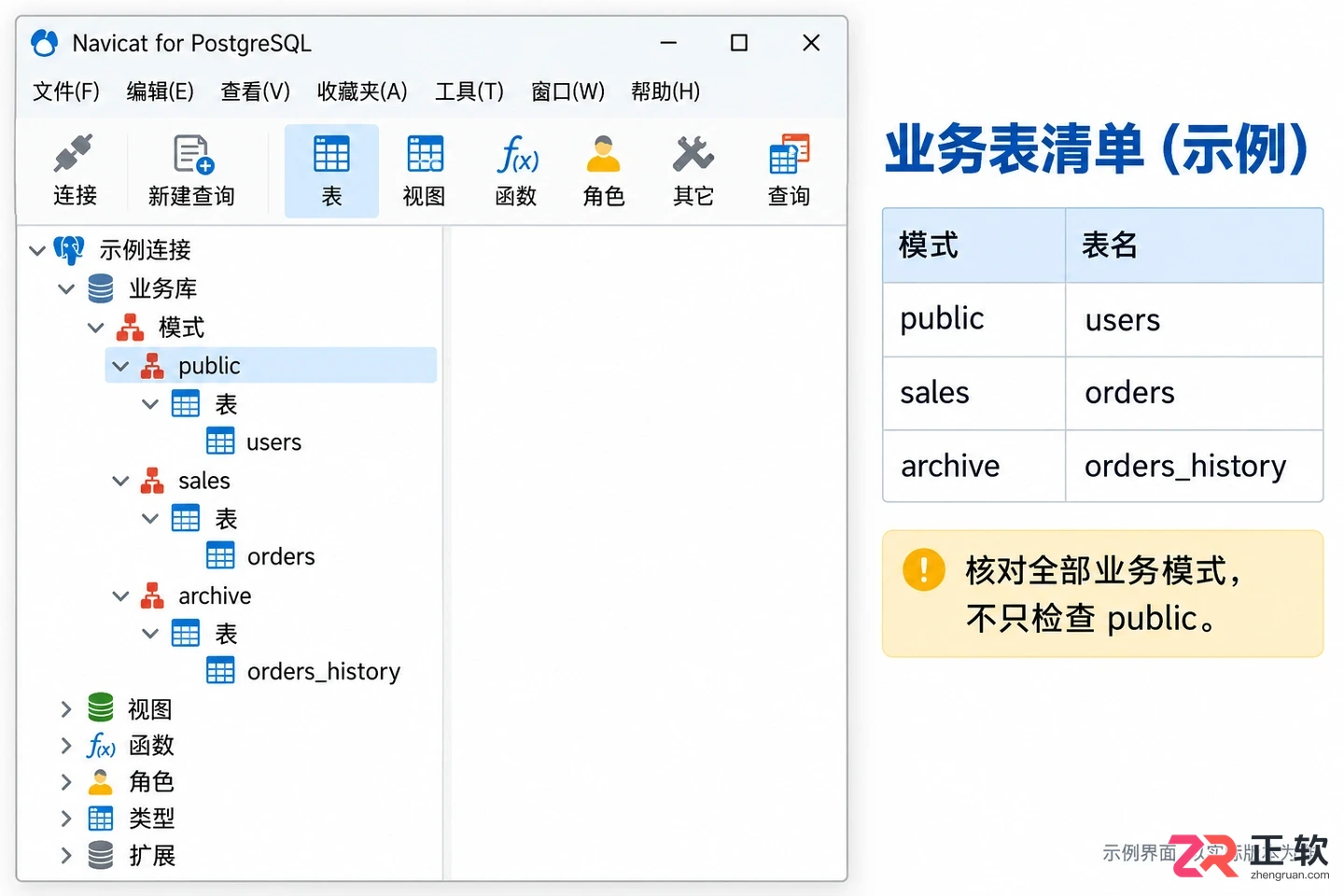 postgresql导出数据库所有表结构