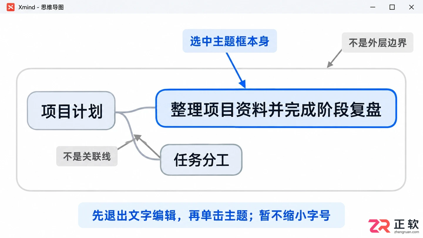 xmind怎么调整框的大小 主题尺寸设置