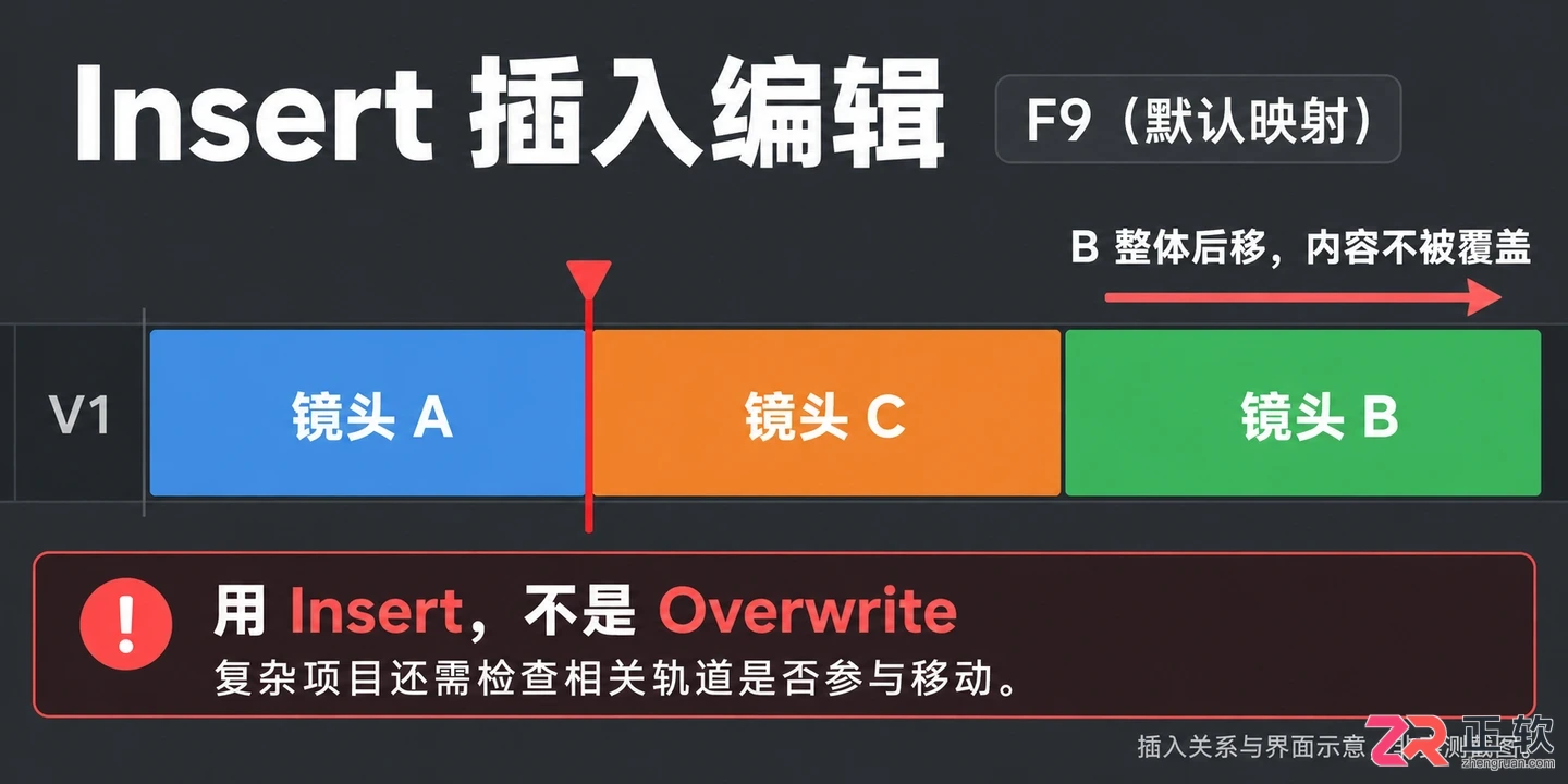 达芬奇剪辑怎么插入片段 避免覆盖素材