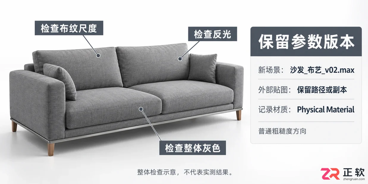 3dmax沙发材质参数怎么调