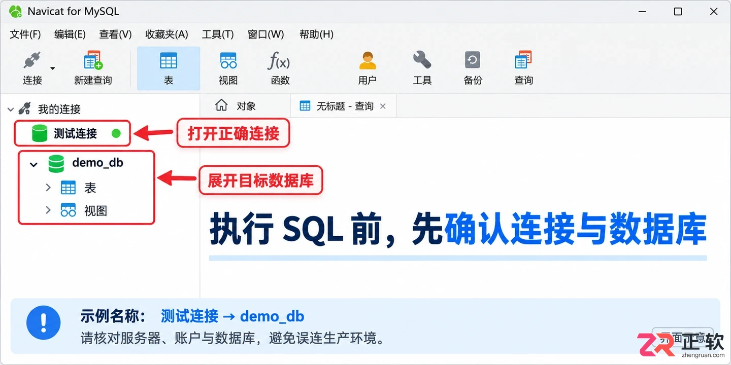 navicat for mysql怎么执行sql语句