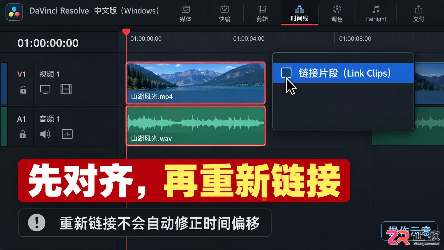 达芬奇剪辑怎么把视频和音频分离 分离步骤